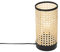 Qazqa - Landhaus I Vintage Nachttischlampe | Tischleuchte I Tischlampe I Lampe I Leuchte Landhausstil Rattan mit Schwarz - Kata I Wohnzimmer I Schlafzimmer - Zylinder - LED geeignet E27