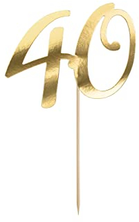 Cake Topper '40' 20,5cm Tortendeko Kuchendeko Cupcake Kuchen Torten Geburtstag Jubiläum