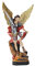 QIANLING St.-Michael-Erzengel-Statue, San Miguel Arcangel besiegt Luzifer, tritt Dämon nieder, Religiöse sammelbare Engelsfigur, 22,1 cm