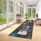 DTUQYX Läufer Flur rutschfest Teppich Küche 60X180CM, Polyester Waschbar und Dauerhaft, Hexagon Geometrische Schlafzimmer Gitter Muster Carpet, für Wohnzimmer Büro Esszimmer, Farbvielfalt Anpassbar