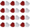 Cheerleading-Pompons, Metallfoliengriff, Cheer Squad Team, temperamentvoller Spaß für Party, Sport, Tanz, je 30 g, Weiß, Rot, 24 Stück