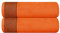 GLAMBURG Baumwolle 2er-Pack übergroße Badetücher 100 x 150 cm, große Badetücher, Ultra saugfähig, kompakt, schnell trocknendes und leichtes Handtuch — Orange