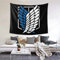 HHLSS Wandbehang 150 x 250 cm Attack on Titan Tapisserie Wandbehang Tagesdecke Anime Wandverkleidung Polyesterfaser Strandmatte Heimdekoration