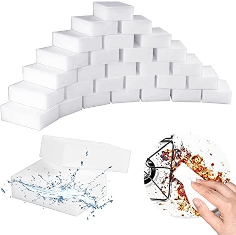 Schmutzradierer Schwamm, 200 Stück Radierschwamm Zauberschwamm Magic Sponge Eraser Melamin Schwamm, Wunderschwamm Weiß Reinigungsschwamm Putzschwamm für Haushalt, Küche, Wand, Bad, Schuhschwamm