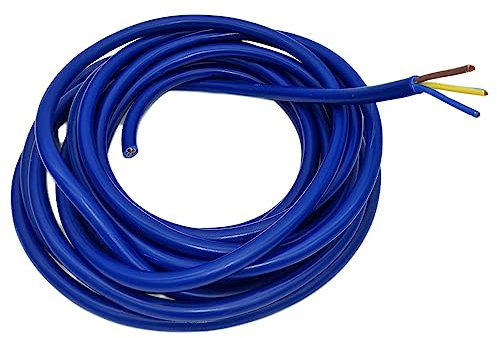 6 Meter Spule 2,5 mm² 3-adriges Kupfer-Netzkabel für Innen- und Außenbereich, 100 V bis 500 V, blankes Ende
