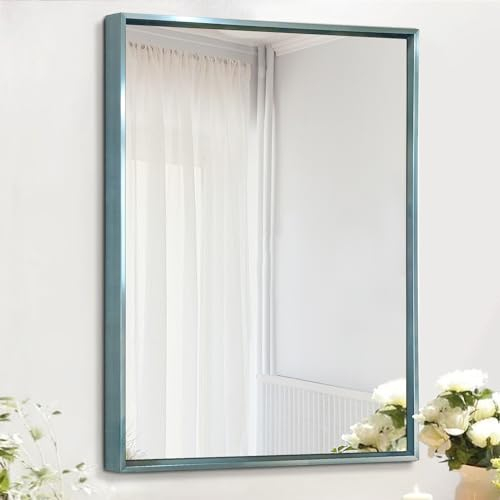 AAZZKANG Piccolo specchio da parete decorativo in metallo specchio moderno camera da letto bagno specchio decorazione da parete rettangolare