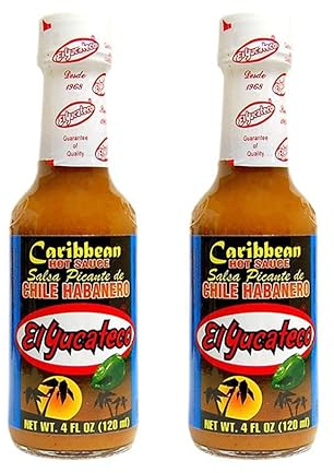 El Yucateco - Caribean Salsa Picante de Chile Habanero 120 ml x 2 uds - Pack Promoo