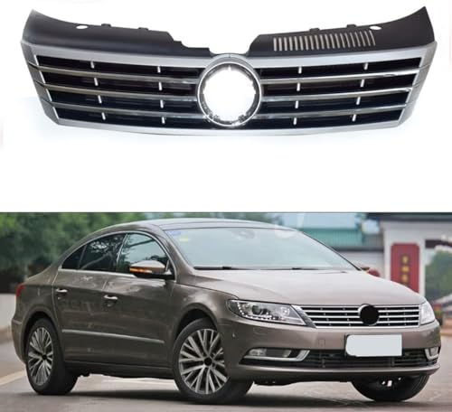 Frontstoßstangengrill, für Vw Passat CC 2013-2017 Front Stoßstange Kühlergrill Grill Frontgitter Frontgrill Mesh Front Obergrill Grill Set