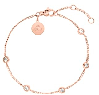 Purelei® Spotlight Armband (Roségold) – Elegantes, verspieltes Damen Armband – Edelstahl – Verstellbare Länge 16-19cm – Hawaiianisch inspiriert & wasserfest