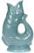 Gurgly Iconic Verdigris Glug Jug Large 28cm 1.4L – Fish Water Jug, Decorative Fish Vase, Ornament, Carafe
