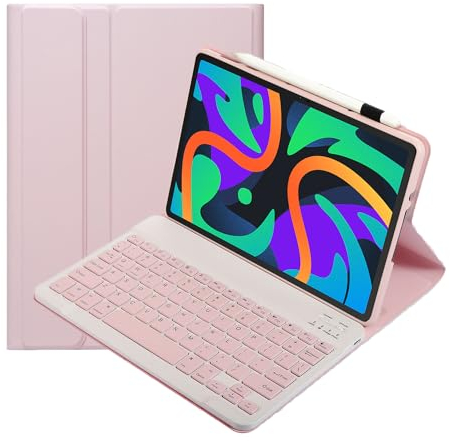 leleyo Custodia tastiera per tablet Lenovo Tab M11 da 11 pollici cover magnetica intelligente con tastiera bluetooth wireless rimovibile per Tab M11 2024 (Rosa)