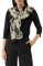 comma Schal mit floralem Muster aus Modalmix schwarz ONE SIZE