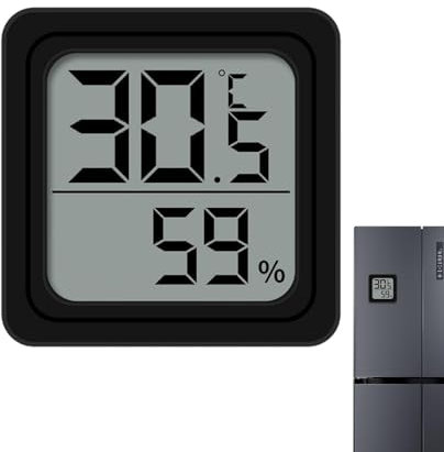 Termometro Igrometro - Termometro per interni ed esterni, Monitor per umidità e temperatura | Termometro ambientale, sensore di umidità alimentato a batteria, sensore di temperatura portatile per casa