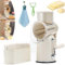 Humidity 5 In 1 Rotary Grater, Rotary Cheese Grater with handle, Multifunctional Vegetable Cutter & slicer, With Blade Storage Box And 5 Group Interchangeable Stainless Blades (Khaki)