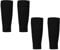 2 Pairs Football Sock Sleeves,Socks Black Sleeve Shin Cut Mens Pads Grip Pad Adult Foot Footless Pre Set Adults Edge Hold Holes Plus Sports Under The Tubes,for Soccer Over-The-Calf Sportsocken Gain