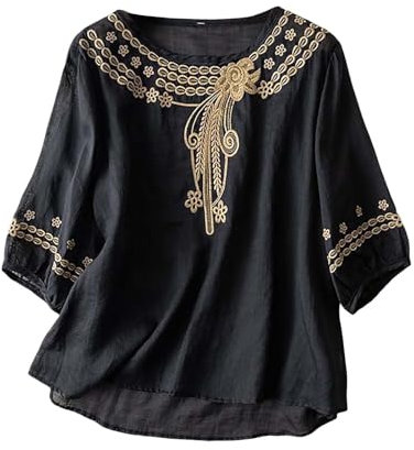 Ofertas de Black Friday Camisetas De Algodon Mujer Blusas Tallas Grandes Moda Verano Top Corto Tirantes Camisa Elegante Manga Corta Blusa Lentejuelas Fiesta Lino Blanco Elegantes Cortas Blancas