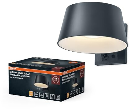 Endura Style Solar Bright Sensor Wall Brella IP54 Dark Grey
