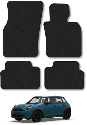 Mini Cooper (2024+) [5 Door] Carpet Car Mats | Black Edge Trim Tailored Fit Floor Mats Full Coverage Protection Accessories Easy Clean Anti Slip Made in the UK