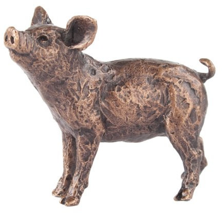 Butler & Peach - Massives Bronze-Miniaturschwein