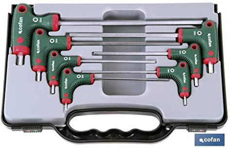 Cofan Set de Destornilladores con mango en T | 7 piezas | Punta Allen