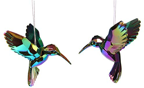 Gisela Graham Set de 2 Effect verre Colibri SUPERBE Décorations Arbre de Noël