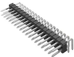 CONN, R/A Header, 12POS, 3reihig, 2,54 mm, PC-Board-to-Board-Pin-Headers, 1 Stück | TSW-104-08-T-RA