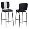 FineBuy 2er Set Barhocker American Diner 50er Jahre Retro Barstuhl, Sitzfläche mit Rücken-Lehne, Fußstütze, Sitzhöhe 76 cm