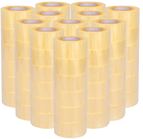 verpacking 72x Klebeband HIGH TACK Transparent laut abrollend, 48 mm x 150 lfm Packband Paketklebeband mit 2 Zoll Kern