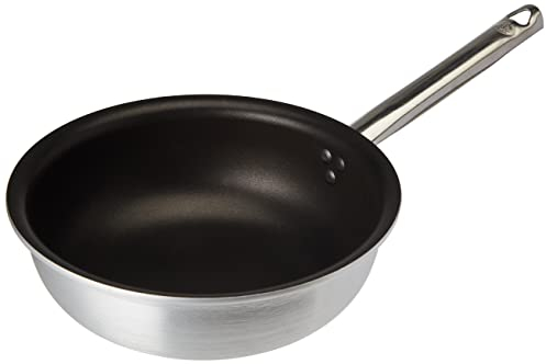 Pentole Agnelli ALSA2111BMS24 Platinum Padella Svasata a Mantecare, in Alluminio, Spessore 5 mm, Manico Tubolare in Acciaio Inossidabile, 24 cm, Argento