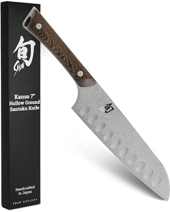 Shun Kanso Santokumesser, hohlgeschliffen, 17,8 cm