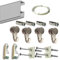 MARCS ARIAS SL Pack Basic RM de 150cm Guías de Aluminio para Colgar Cuadros (Plata Mate) con 4 colgadores Nylon