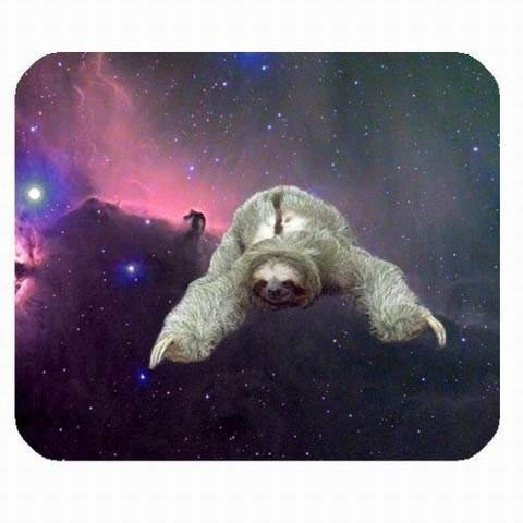 Yanteng Hipster Sloth Nebula Galaxy Space UniverseCustomized mouse padRectangle mouse pad Gaming Mouse mat