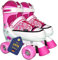 Best Sporting Rollschuhe Kinder Mädchen I Inline Skates Kinder größenverstellbar I robuste Inliner für Kinder mit Bremse I Rollerskates Schuhe Kinder I Inliner mit 4 Rollen