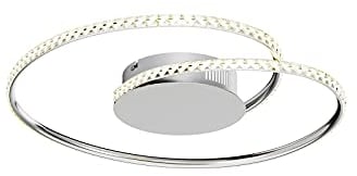 Lindby LED Deckenleuchte Joline (Modern) in Chrom aus Metall, Lampe Deckenlampe Wohnzimmerleuchte