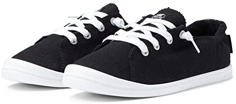 Roxy Damen Rory Slip on Sneaker Flacher Slipper, Schwarz/Anthrazit, 41 EU