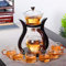 Aoheuo Lazy Kungfu Service à thé en verre avec couvercle rotatif semi-automatique (bois)
