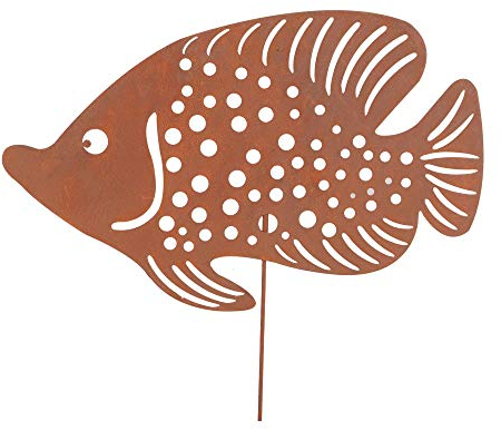 UNUS Gartenstecker Rost Fisch Lang klein