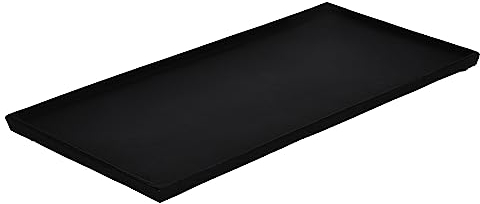 EGLO LIVING Dekotablett Savant, Tablett zum Dekorieren im minimalistischen Design, Deko Serviertablett rechteckig aus Metall in Schwarz, Servierplatte 40,5 x 19 cm