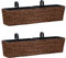 ZEYUAN Lot de 2 pots de fleurs pour extérieur, jacinthe d'eau Marron