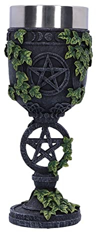 Nemesis Now Kelch, Pentagramm, gealtert, Grau, 19,5 cm, Harz