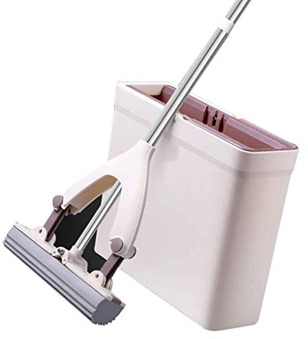 Fregona de Esponja para el hogar, Juego de Cubo de fregona de algodón Impermeable Plegable remolcado Dignified
