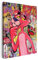 Artmazing | Pink Panther Vogue Bild Bunt | S-Art Bilder Modern | Leinwandbild XXL für Wohnzimmer | Wandbild Pink Panther Vogue Deko | Buntes Poster für Wand