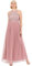 Maya Deluxe Womens Ladies Bridesmaid Maxi Dress Halter Neck Sequin Embellished Prom Graduation Wedding Robe de Demoiselle d'honneur, Vintage Rose, 38 Femme