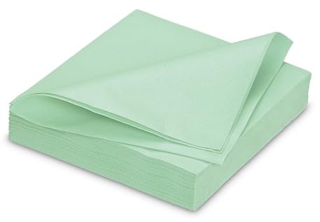 AVA Servietten stoffähnlich 40x40cm 25 Stück - Farbauswahl - Airlaid saugstark - Einweg Tischservietten zum Falten - Einfarbige Papierservietten für Hochzeit Geburtstag Gastronomie - Mint