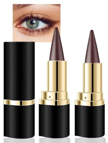 GmwyCzV 2 Piezas Delineador de Ojos Mate de Secado Rápido, Eyeliner Marrón de Larga Duración, Sensitive Fine Liner a Prueba, Lápiz Delineador de Ojos de Gel Crear un Maquillaje de Ojos Perfecto