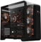 Ionz KZ-SW Curve - PC Gaming Case ATX - Mid Tower, Dual Chamber with Panoramic View and LED Screen - Tempered Glass and 4 ARGB PWM Fans with 6 port Hub - Black