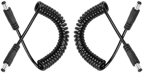 GINTOOYUN DC 5.5mm X 2.1mm mâle à mâle câble Adaptateur d'alimentation LED Bande Lumineuse, CCTV, Voiture, caméra de sécurité, etc. câble d'extension de Bobine d'alimentation DC (Paquet de 2)