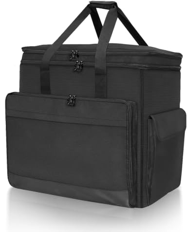 SUNDOY Desktop PC Carrying Case, Computer Tower Bag with Backpack Straps, Waterprooft Gaming PC Travel Case for Desktop Computer, Keyboard, Mouse & Accessories