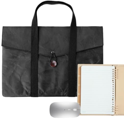 Laptop Carrying Case, Felt Lined Briefcase For Laptop And Documents | Double-layer Felt Lining Helps Protect Laptops, Chargers, And Documents During Daily Transport And Storage.