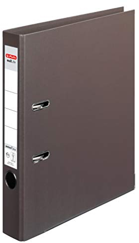 Herlitz 10834851 Ordner maX.file protect+ (A4, 5 cm, Voll-Folienbezug) braun